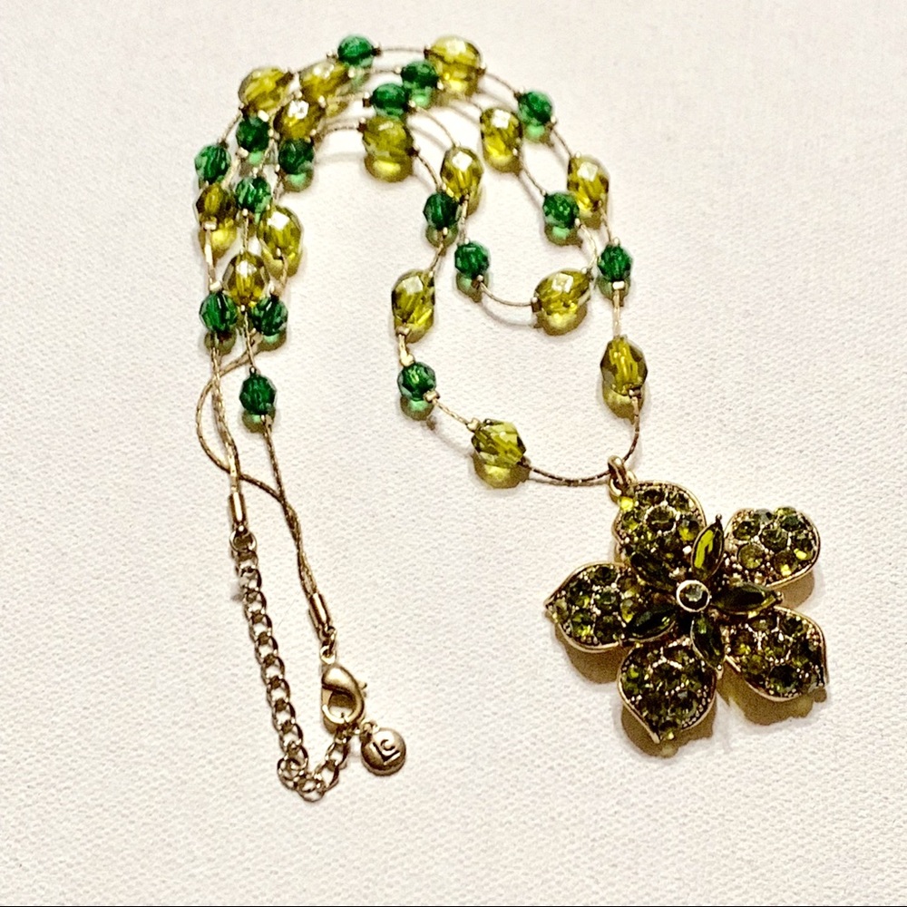 Liz Claiborne Necklace Flower Pendant